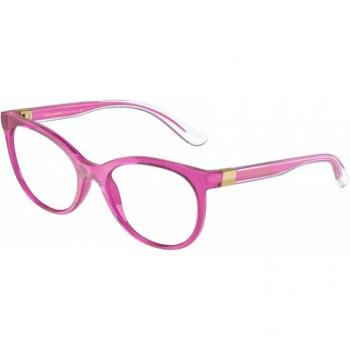 Dolce & Gabbana DG5084 Cat Eye Eyewear, Color 3351, Pink, Women's Stylish Eyeglasses, Size 53 MM