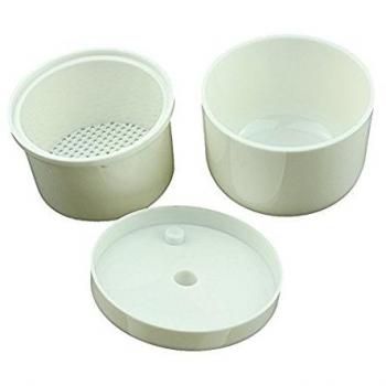 zgood Dental Equipo esterilizable en autoclave esterilizar caja Soak desinfección taza Net cesta caso blanco
