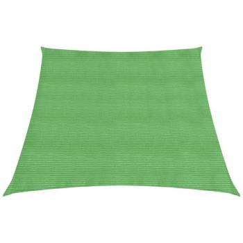 Toldo de vela HDPE verde claro 160 g/m² 3/4x2 m