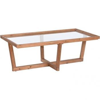 Mesa Centro Abeto Cristal 120x60x43 Natural