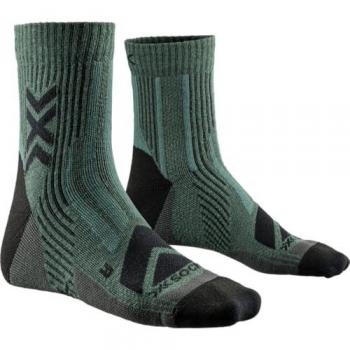 Calcetines X-Bionic Hike Perform Merino Ankle, Unisex adulto, color Dark Sage/Black, talla 35-38