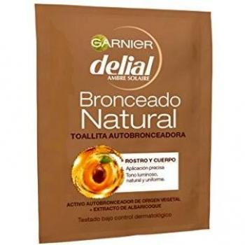 Garnier Delial Bronceado Natural Toallita Autobronceadora para Rostro y Cuerpo - 1 unidad