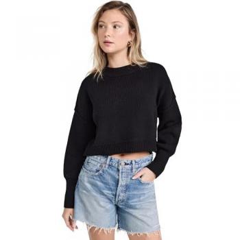 Easy Street Women's Black Crop Pullover - Size XL