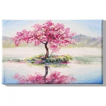 Impresión sobre Lienzo Árbol 12 Multicolor, Poliéster y Madera, 70x3x45 cm