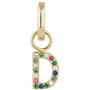 Piercing aro Earcandy Alphabet de plata y baño de oro 18k