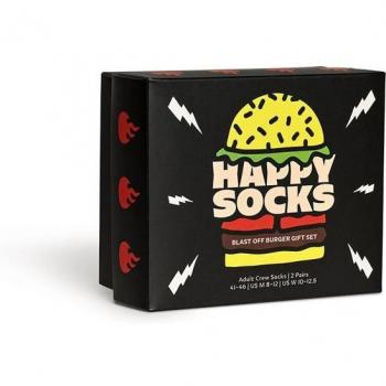 Pack 2 Happy Socks Burger Gift para Hombre y Mujer