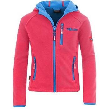 Trollkids Chaqueta de Polar Borgund XT con Capucha para Niñas, Color Baya Fuerte Talla 16 años