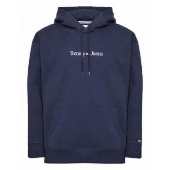 Tommy Jeans Regular Linear Hoodie for Men - Blue - Size 2XL