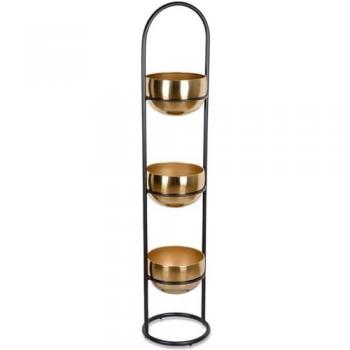 Plantero Vertical de Aluminio de 121cm con 3 Macetas Adelfa - Medidas: 26x121x26 cm