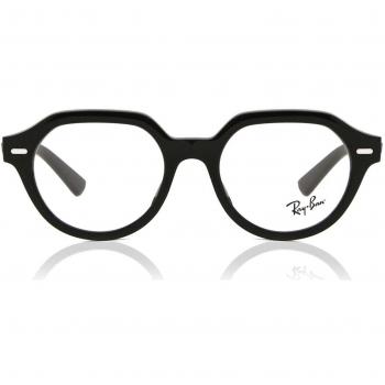 Ray-Ban RX7214F Gina Asian Fit 2000 Armazones para Hombre Negros, lentes recetados de 51 mm, ajuste asiático