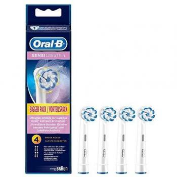 Oral-B Sensi UltraThin, Cabezales De Repuesto Para Cepillo De Dientes Eléctrico, Pack 4 Unidades