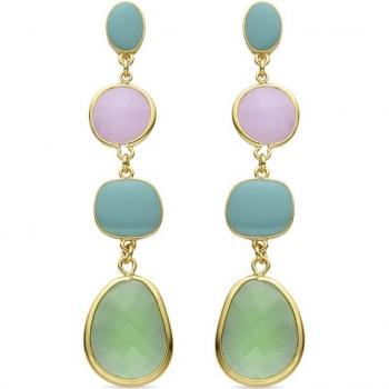 Pendientes Luxenter Donnty en acabado oro amarillo de 18k