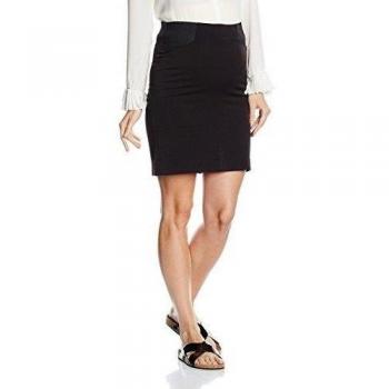 MAMALICIOUS MLOFFICE WOVEN SKIRT, falda premamá Mujer, Negro