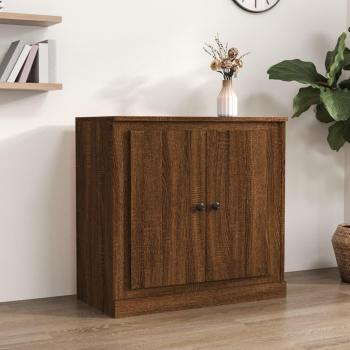 Aparador de madera contrachapada roble marrón 70x35,5x67,5 cm Mueble de Almacenaje de Salón Buffet para salón Armario Auxiliar Armario de Almacenamiento vidaXL