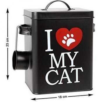 BigBuy Pets Bote Metalico de Comida para Gatos 640 g