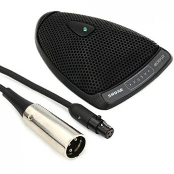 Shure MX393/S Supercardioid Condenser Boundary Microphone for Installations and Lavalier Use