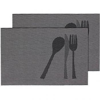 2 unidades Alsino salvamanteles manteles mantel manteles de posavasos manteles, TS-20 schwarz, talla única