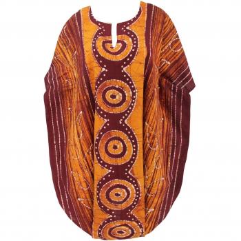 La Leela damas algodón hecho a mano puro dbatik túnica suelta arriba noche informal vestido traje baño dkimono verano Boho encubrimiento estar en casa ropa playa dvestido noche corto marrón caftán