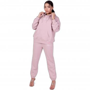 Project X Paris Women's Basic Logo Embroidered Hoodie in Powder Pink