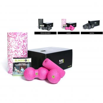 BLACKROLL® BLACKBOX MED Soft Fascia Massage Set - Pink with DVD & Exercise Card