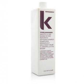 Champú Antiedad Kevin Murphy Young.Again.Wash 1 L - Champú regenerador para dar brillo, sin sulfatos ni parabenos, presentación de 1000 ml