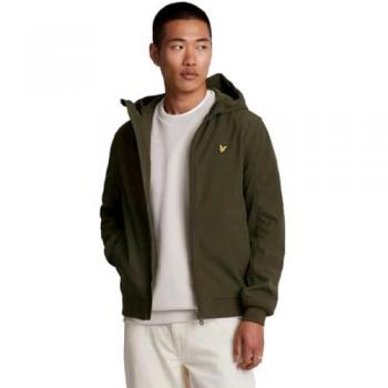 Lyle & Scott Men's Fleece-Lined Softshell Jacket - Green/Tan/Olive - Large/Regular Size