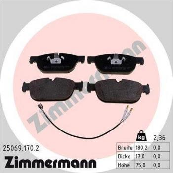 Pastillas de freno ZIMMERMANN 25069.170.2