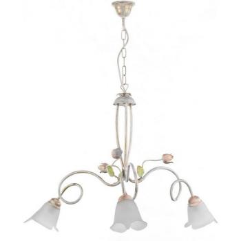 Lámpara colgante WILMA 3 Luz Vidrio, Metal con diseño de varios brazos y pantallas de vidrio