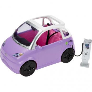 Barbie Coche Eléctrico Convertible Morado con Estación de Carga para Muñecas, Juguete para Niños Mayores de 3 Años (Mattel HJV36)