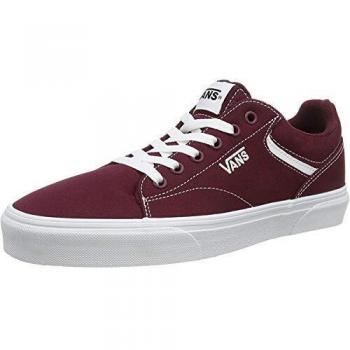 Vans Men's Seldan Sneaker, Red Canvas Port Royale White 8j7, 6.5 UK