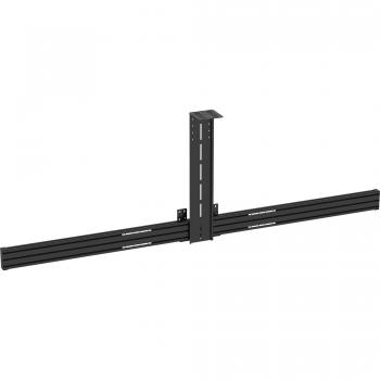 Soporte de Doble Pantalla Vision F50 para TV - Montaje en Pared, Compatible con Pantallas de hasta 86 (218.4 cm), Color Negro, Accesorio de Aluminio