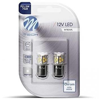 Bombilla LED para Automóvil M-Tech MTECLB113W 12V P21/5W Luz Blanco Frío