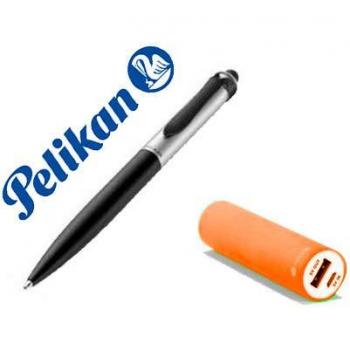 Pelikan 929601 - Set con bolígrafo y banco de energía, color naranja