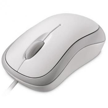 Microsoft Basic Optical Mouse for Business - Ratón ambidextro, conexión USB tipo A, sensor óptico de 800 DPI, color blanco