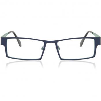 Gafas Recetadas para Hombre Rectangulares de Montura Completa en Metal Azul - Gafas Anti-Azules - SmartBuy Collection
