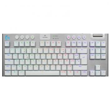 Teclado Gaming Mecánico Inalámbrico Ultra-Plano Logitech G915 X TKL Táctil Blanco AZERTY