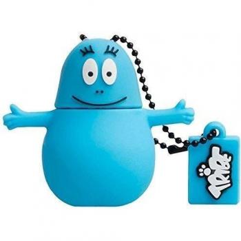 Tribe Barbapapá Pendrive - Memoria USB Flash Drive 2.0, de goma, de 8 GB con llavero, diseño Barbabrillo
