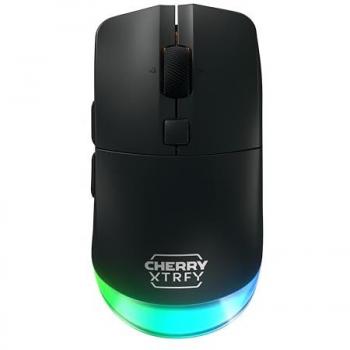 Ratón Inalámbrico Gaming CHERRY XTRFY M50 - Ergonomía, RGB, Conexión 2.4 GHz y Bluetooth, Recargable, Negro