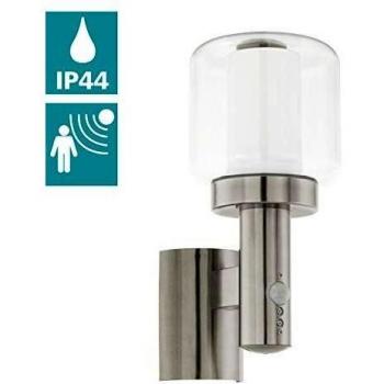 Eglo Poliento IP44 PIR Outdoor Wall Light In Stainless Steel