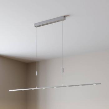 Lámpara colgante LED Arnik de Lucande, atenuable, 180 cm, moderna, gris, hecha de metal para salón y comedor con 8 llamas