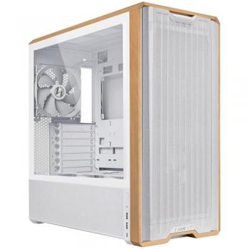 Caja PC Lian Li Lancool 217 ATX/E-ATX/Mini-ITX/mATX, Torre Midi, Blanco, Vidrio Templado, Madera, aRGB y Ventilación Avanzada