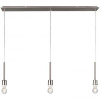 Colgante de techo Baymont níquel satinado 3 bombillas E27 28cm