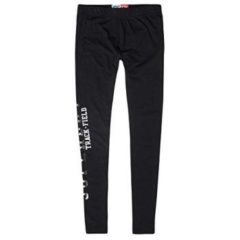 Superdry Trackster Legging, Leggings Deportivos para Mujer, Negro