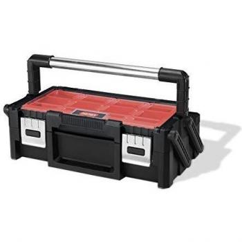 Keter Canti Organizer - Caja de herramientas, color negro y rojo