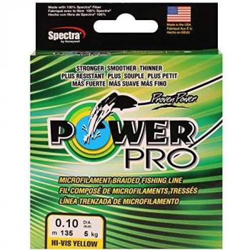 POWER PRO - Spectra Line 135, Color Amarillo, Talla 0.190 mm