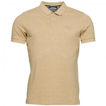 Superdry Classic Piqué Polo Shirt for Men - Beige 3XL