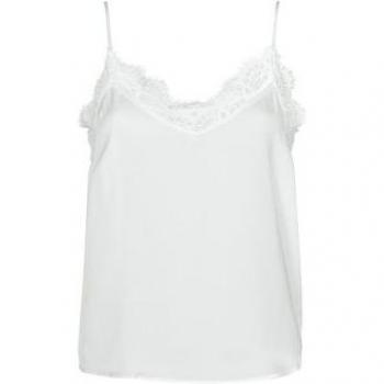 IKKS Blusa FILON para mujer - Top de mujer lencero con encaje de satén