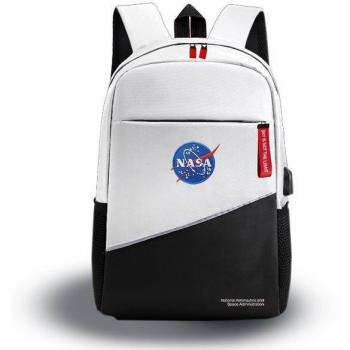 Mochila NASA BAG05 para Portátil de 15.6 en Color Blanco y Negro