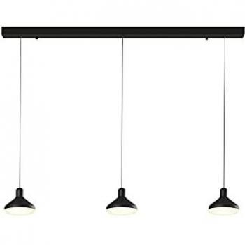 Lámpara Colgante Lineal LED Antares 3 Luces 24W 3000K Negra