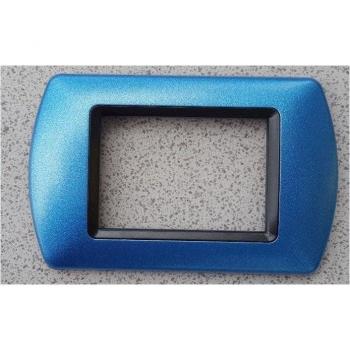 Placchette ABS Compatibles para Serie Living International - Placa Azul Cielo Metallizado - 7 Foros